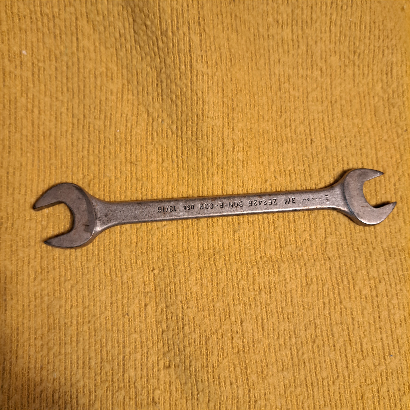 Bonney BON-E-CON ZE2426 Vintage Open End Wrench 3/4 X 13/16 USA