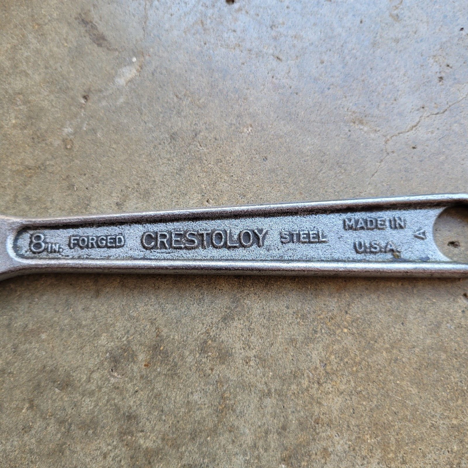 Vintage Crescent 8″ Crestoloy Adjustable Wrench USA