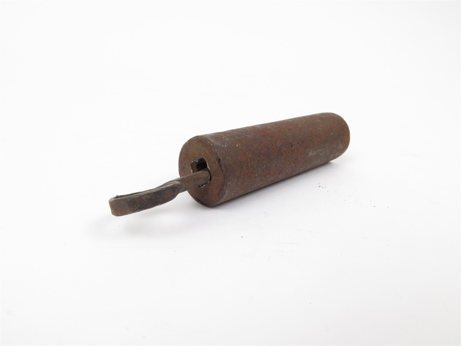 Antique 19th Century Norwegian Hand Forged Cylindrical Padlock Iron c1850