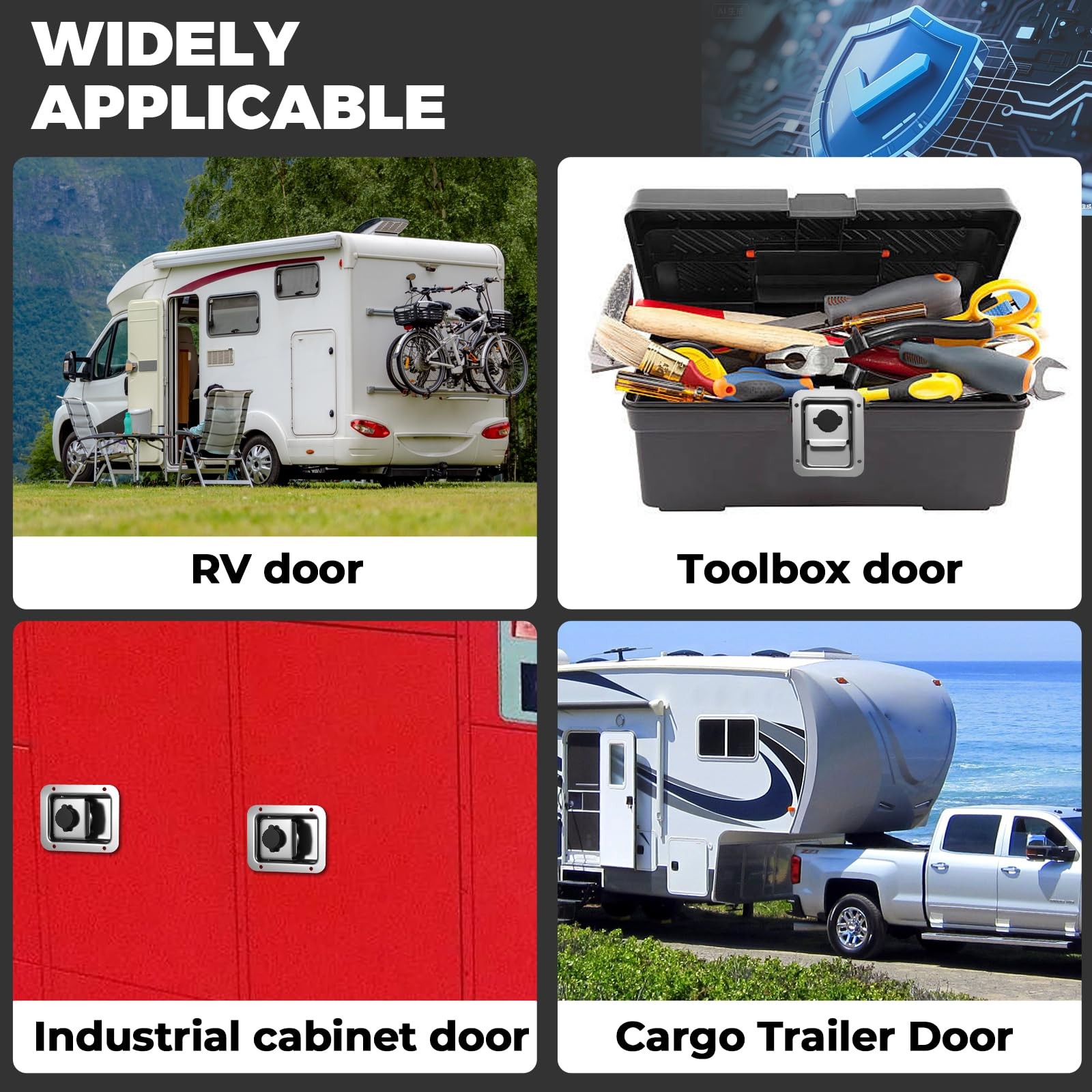 4-3/4″×3-5/8″ Paddle Latch Tool Box Latch with Keys
