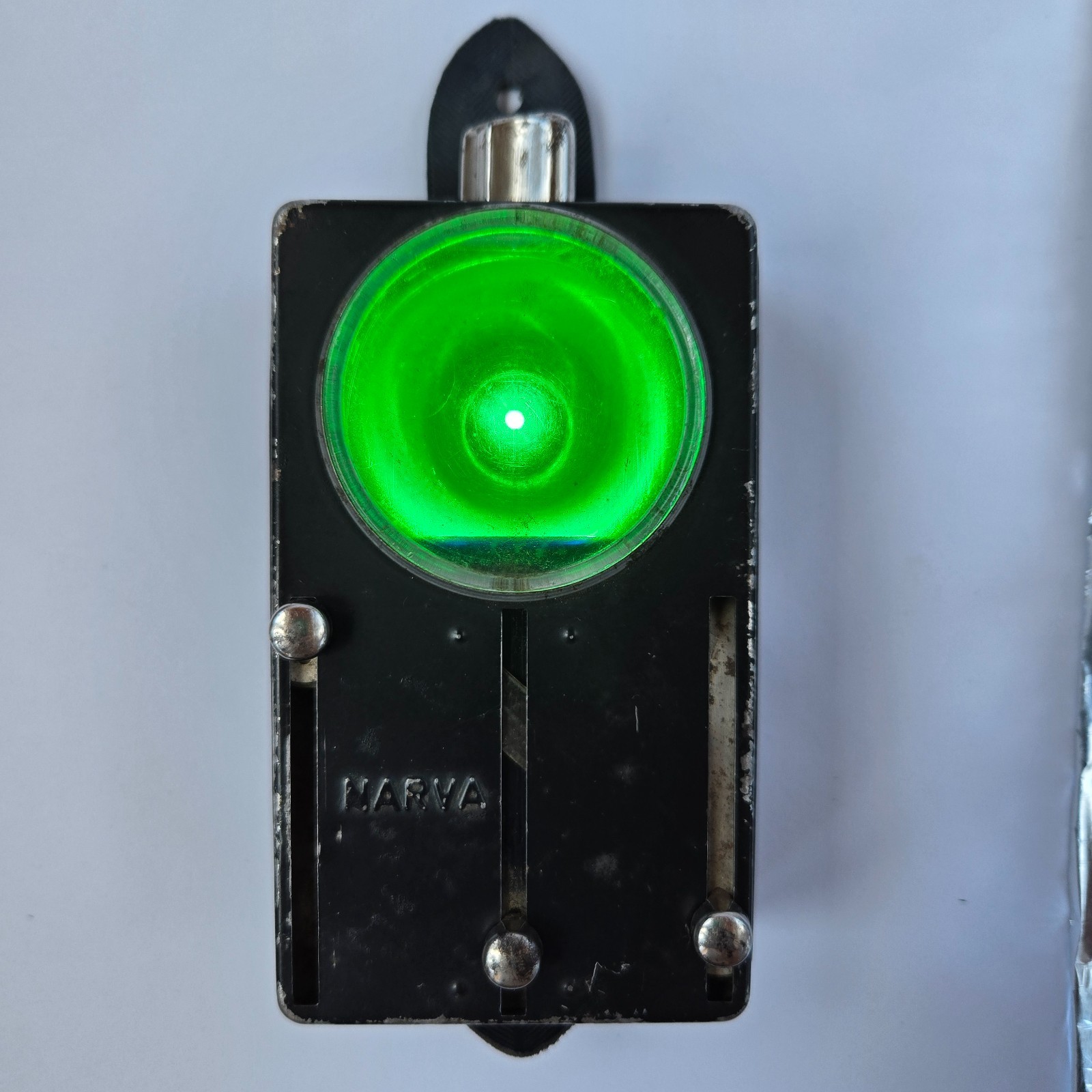 Flashlight Signal Railway Army NARVA Lantern DDR Red Green Blue Filters Vintage