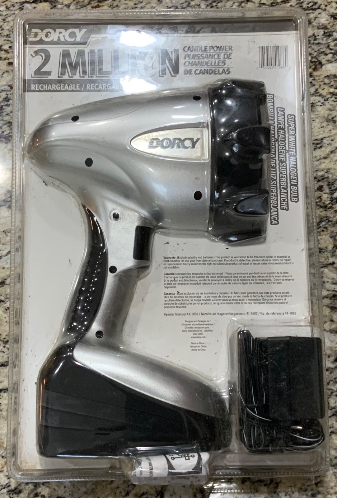Dorcy Rechargeable Spotlight w/2 Million Candle Power Model: 41-1086 Brand New