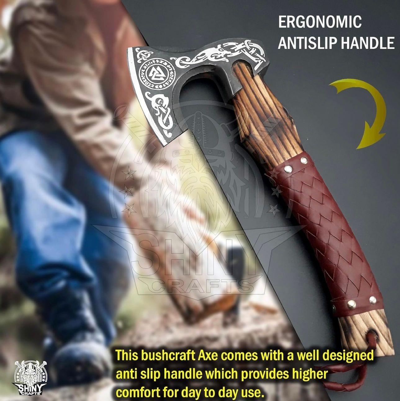 Customs Handmade Mini Berserker Axe Tomhahawk Battle Axe Viking Axe Gift SCA-07