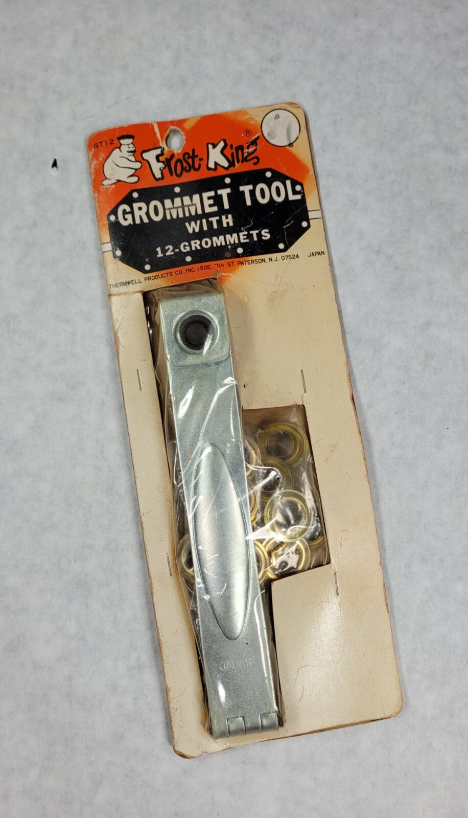 Vintage Frost King Grommet Tool With 12 Grommets Thermwell Products NOS