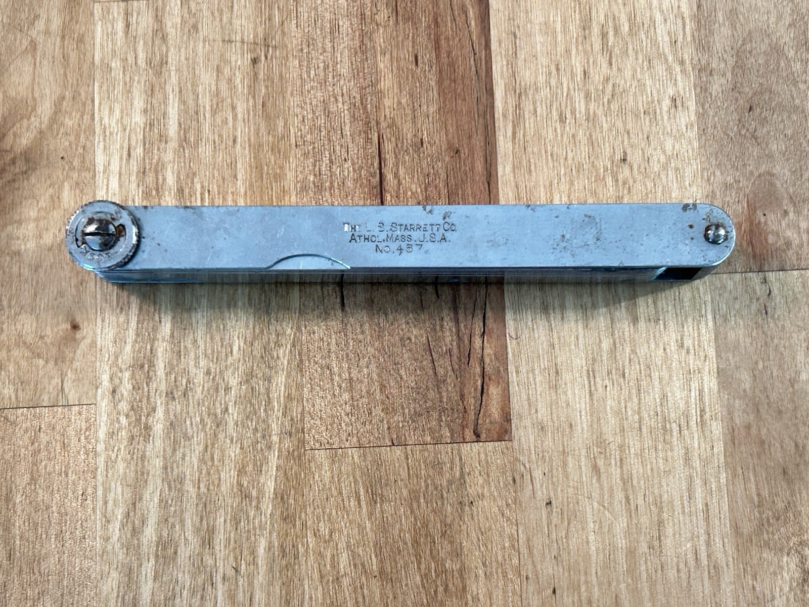 VTG L.E. Starrett No. 467 THICKNESS GAGE Feeler Gauge 11 Leaf .003-200 w/Box
