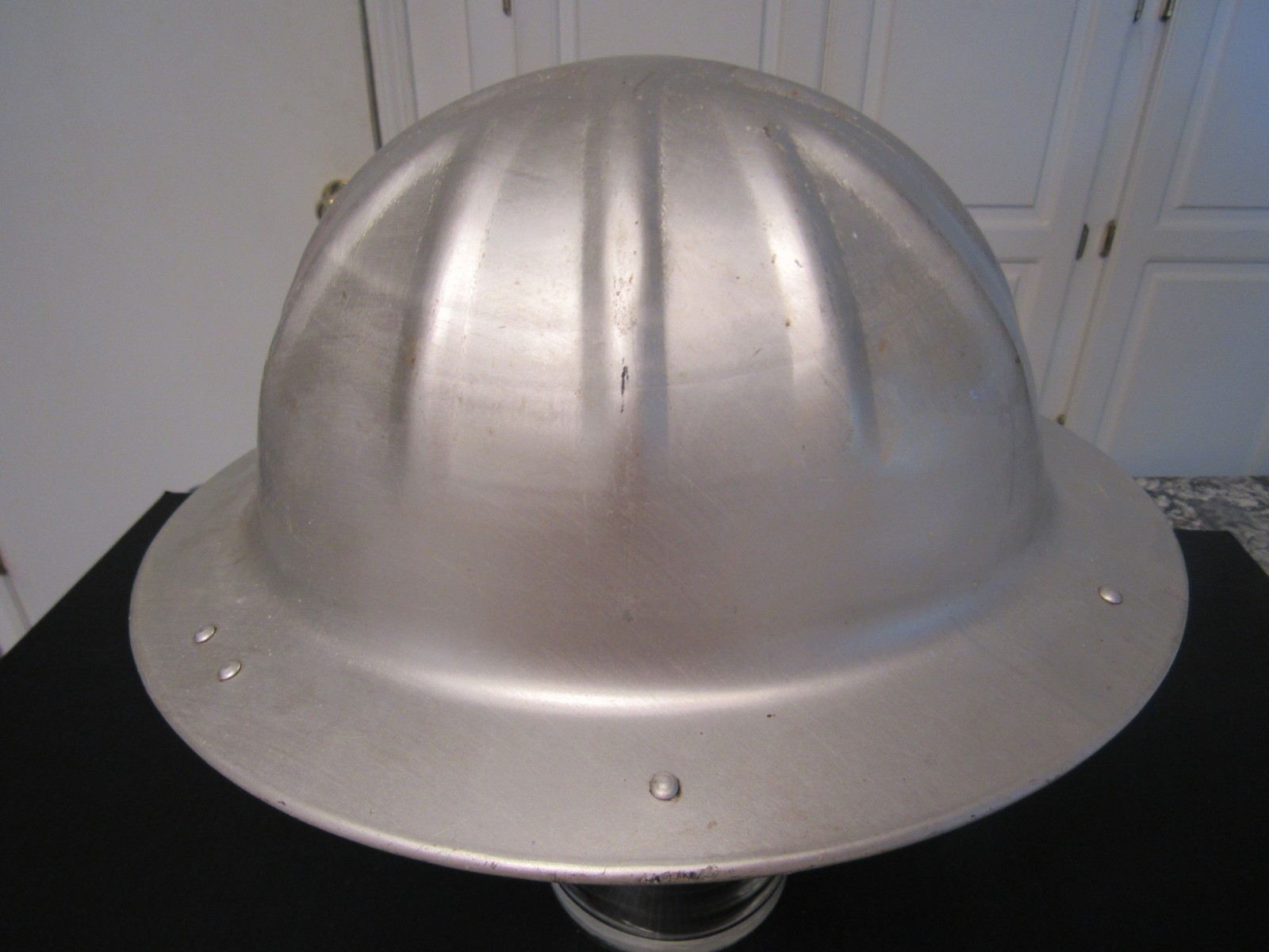 Vintage B.F. McDonald Co. Los Angeles Aluminum Hard Hat With Liner