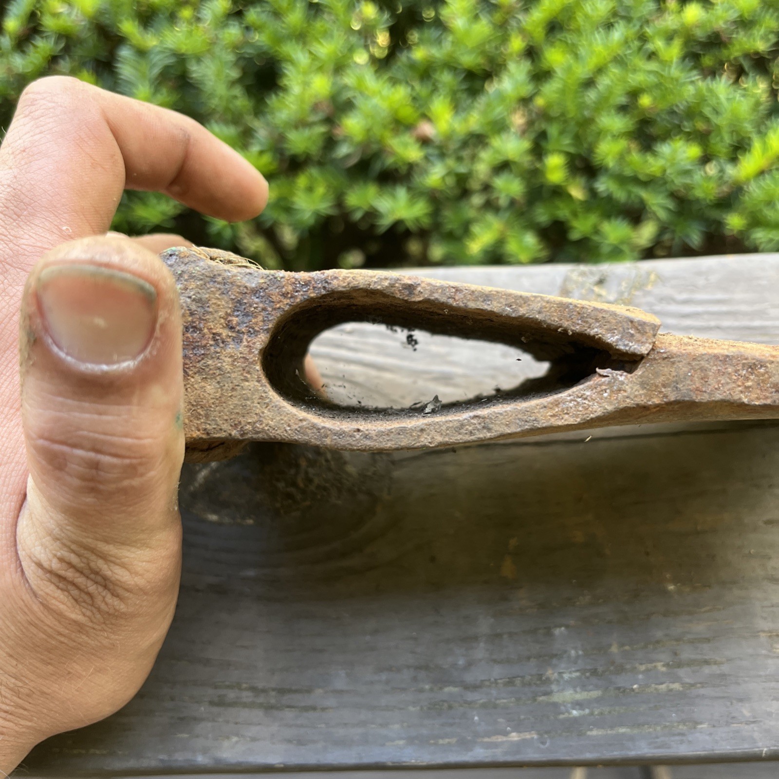 Antique Old Rare 3-1/2 Lb Axe Head Wide Tool Unknown USA * Cracked*