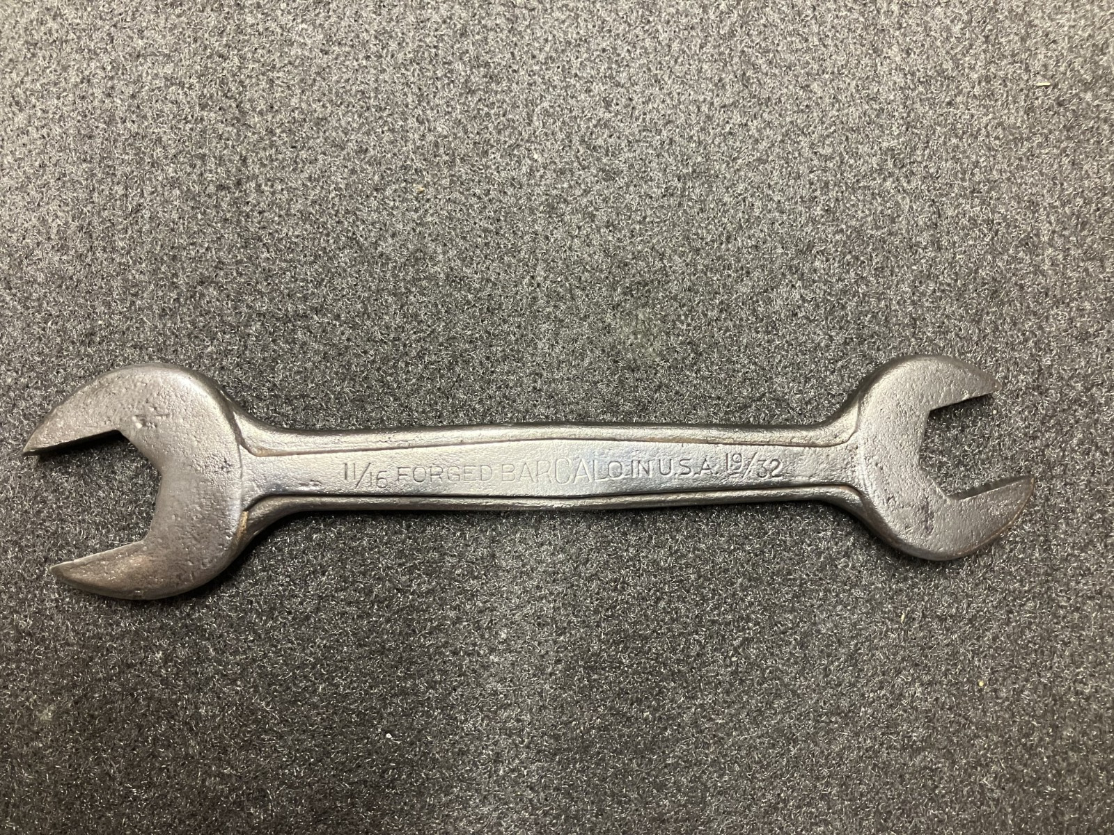 Vintage Barcalo USA 11/16” x 19/32″ Double Open End Drop Forged Wrench (e)