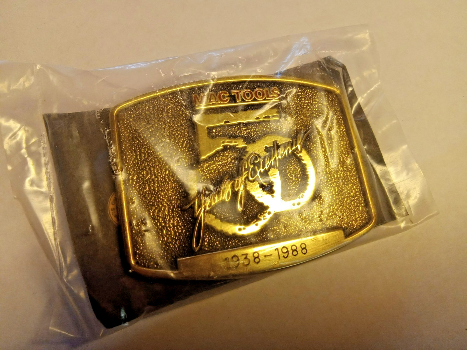 NEW BRASS MAC TOOLS 50 YEARS OF EXCELLENCE Belt Buckle