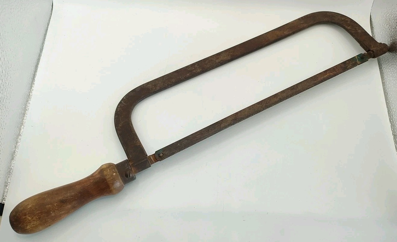 Vintage Antique L S Starrett Co Hacksaw Saw Wood Handle No 146 USA