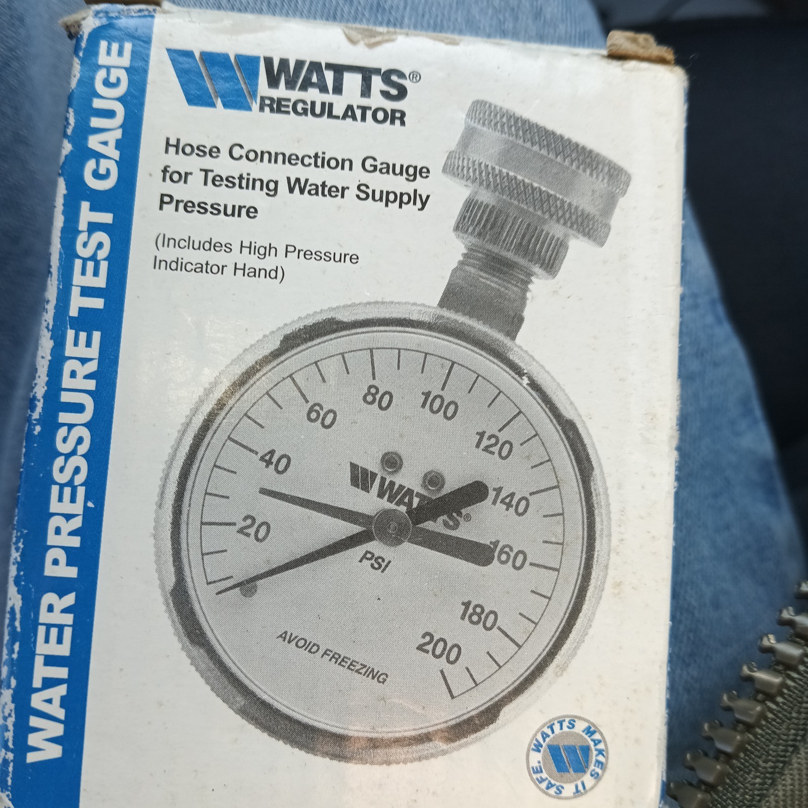 Watts Regulator Water Pressure Test Gauge 3/4 I’m
