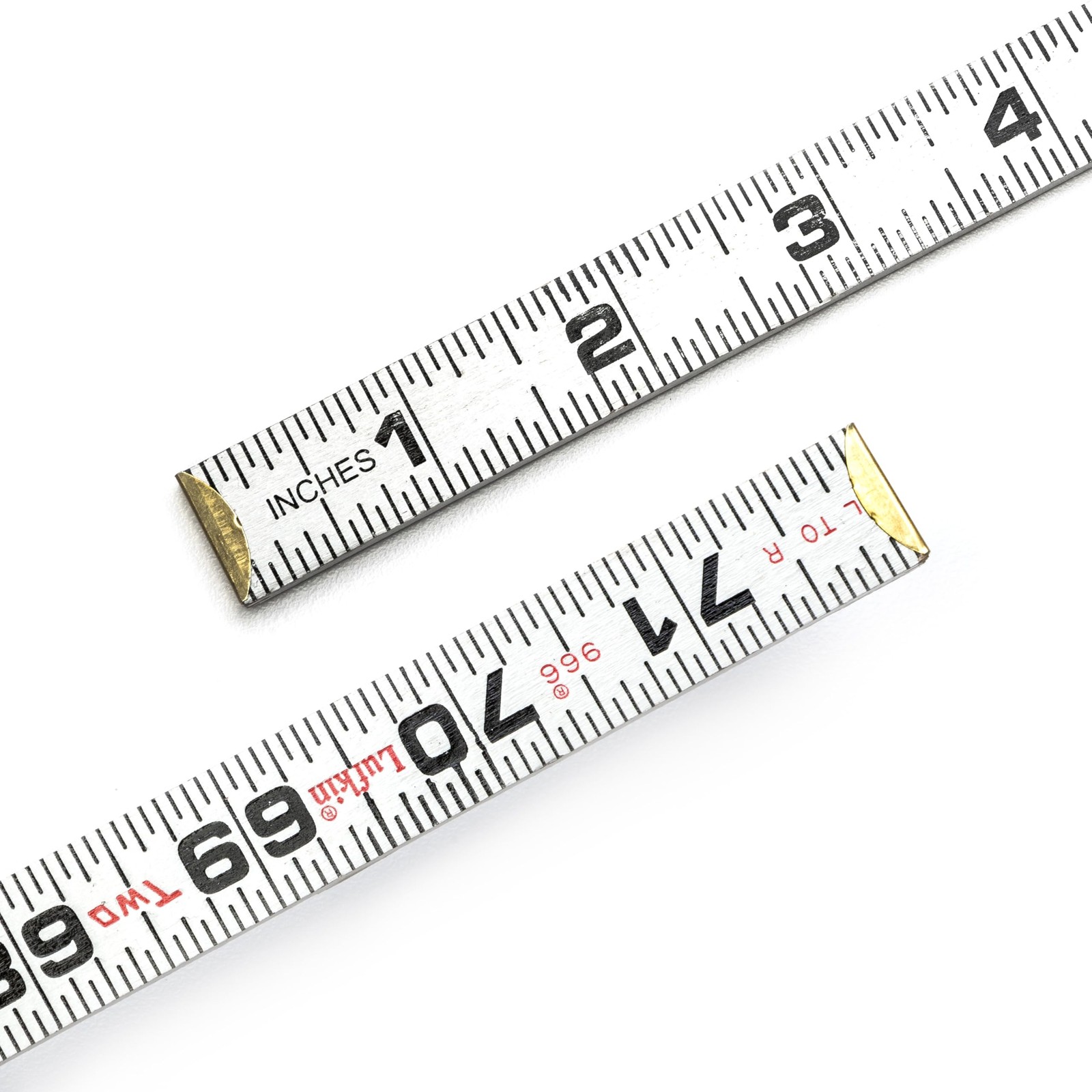 Crescent Lufkin 6 Feet Two Way Wooden Ruler Clear Red Marked Both Sides