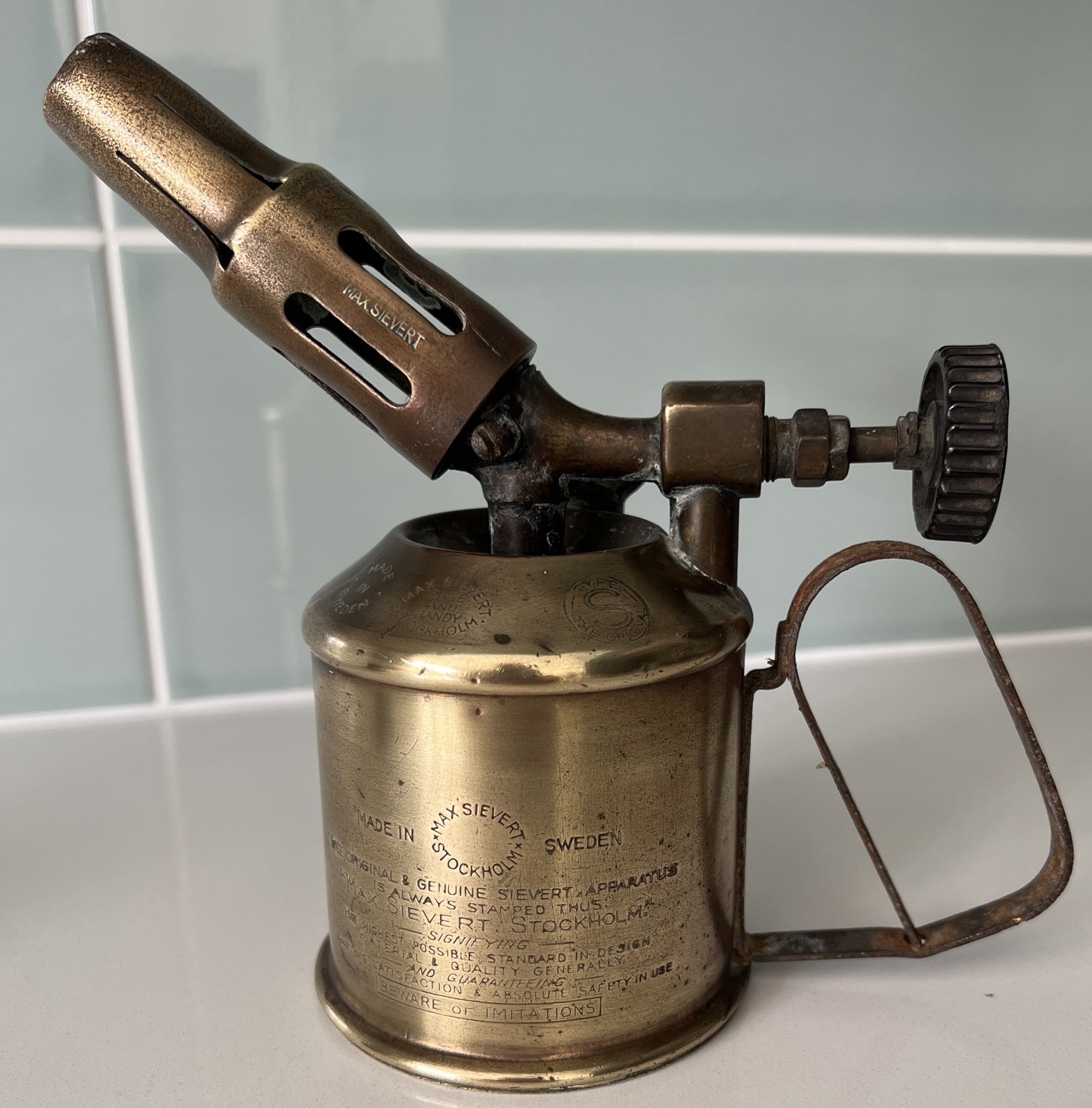Max Sievert Vintage Blow Torch Type S The Original Made In Sweden Nice Condition