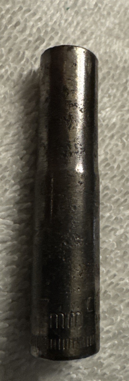7 mm, Craftsman USA 7mm 6 Pt. 1/4″ Dr. Deep Socket Inverted G2 44404 vtg tool