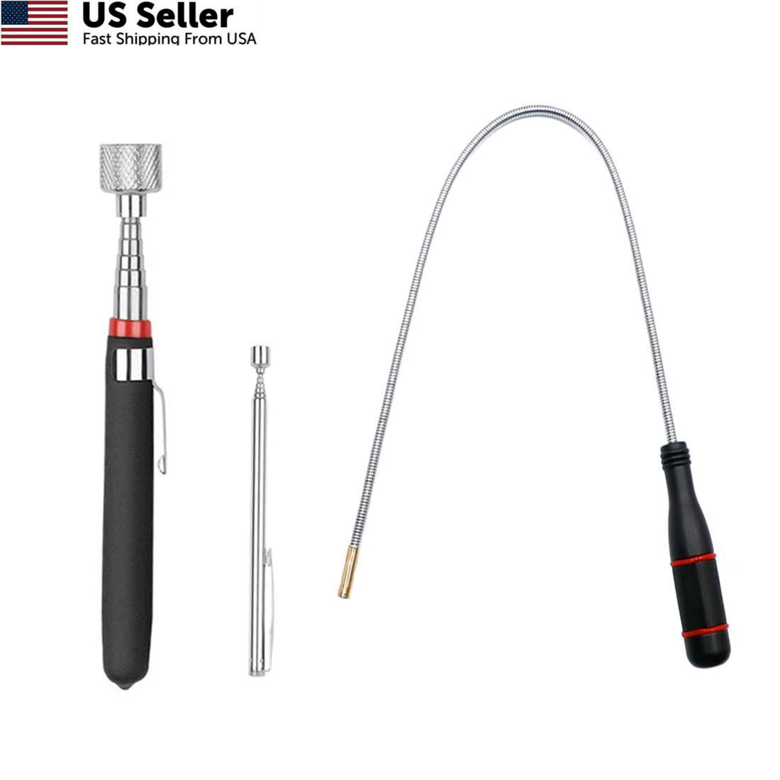 3 Pack Telescoping Magnet Pick-up Tool Set – Retrieving Magnet…