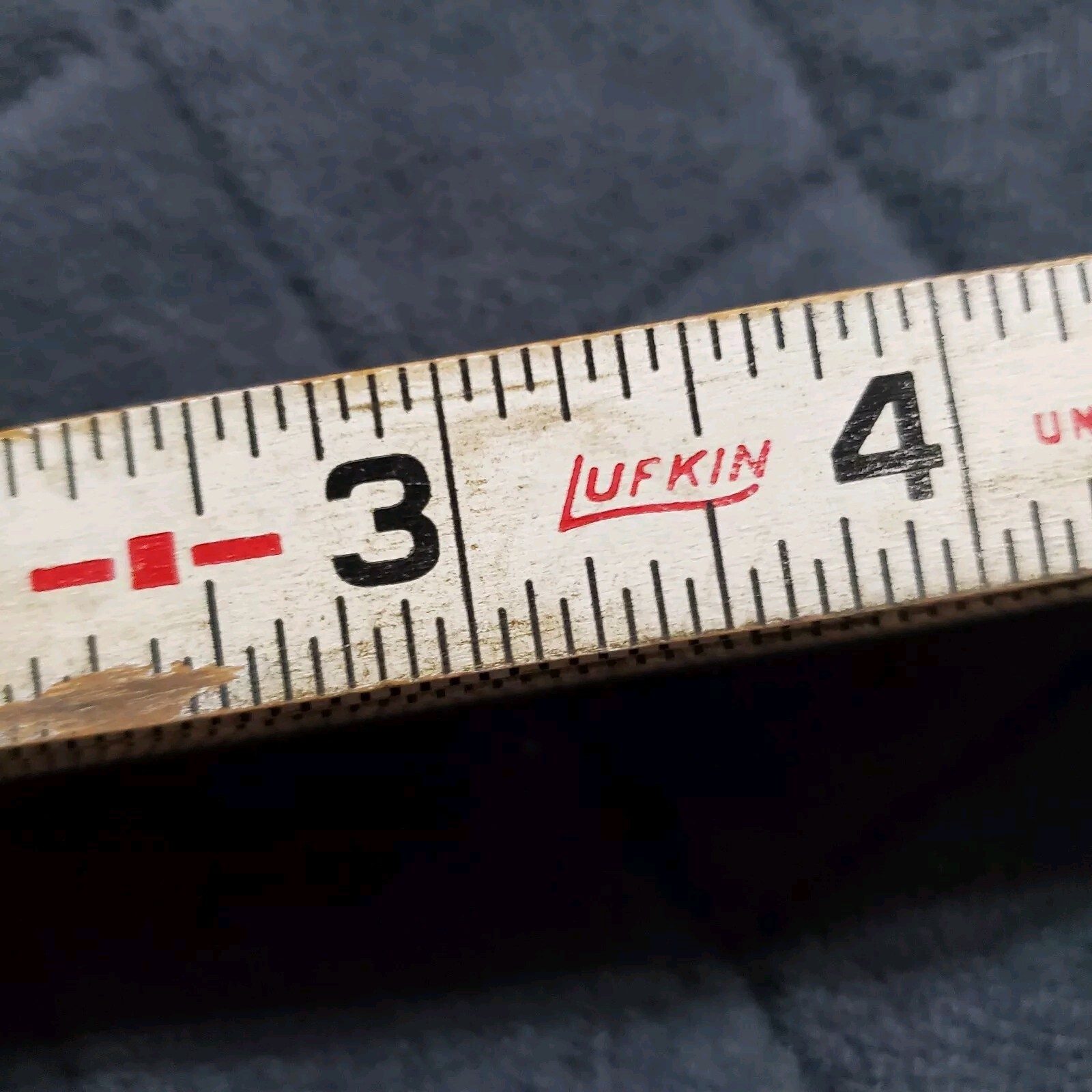 Vintage Lufkin White 460 Wood Universal Folding Stick Ruler 72”