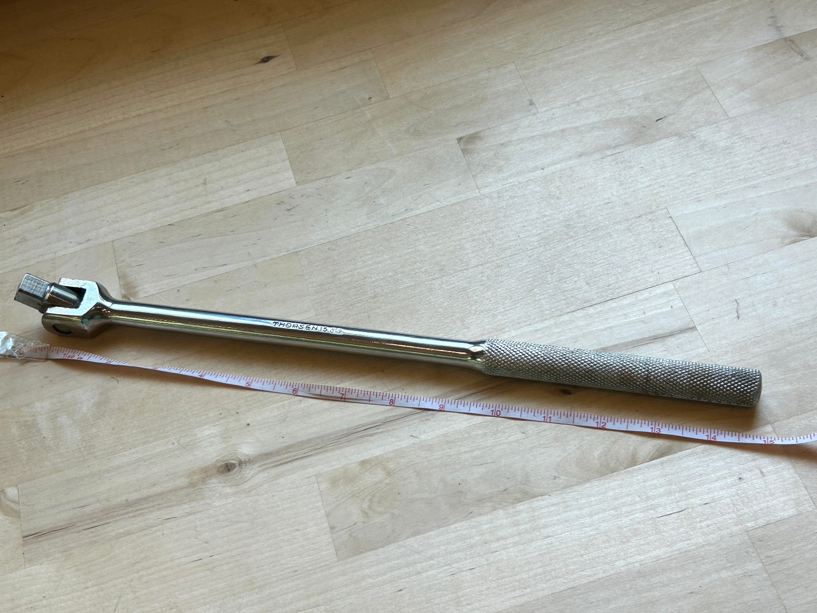 Vintage Thorsen No 15 Breaker Bar – 1/2″ Drive- Knurled Handle- *name inscribed