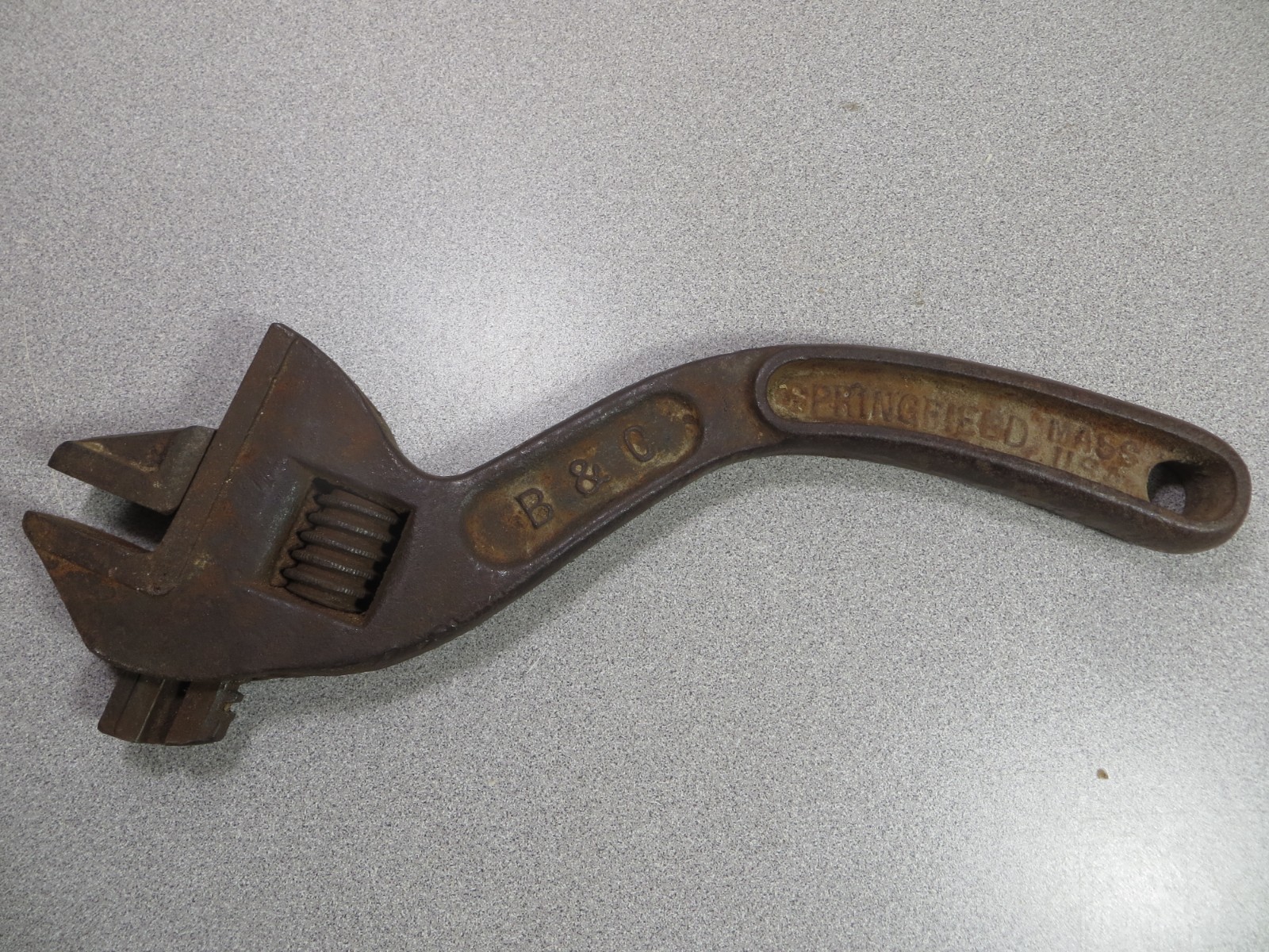 10″ Bemis & Call Co. Adjustable Wrench B & C 48A Clean Works USA Antique