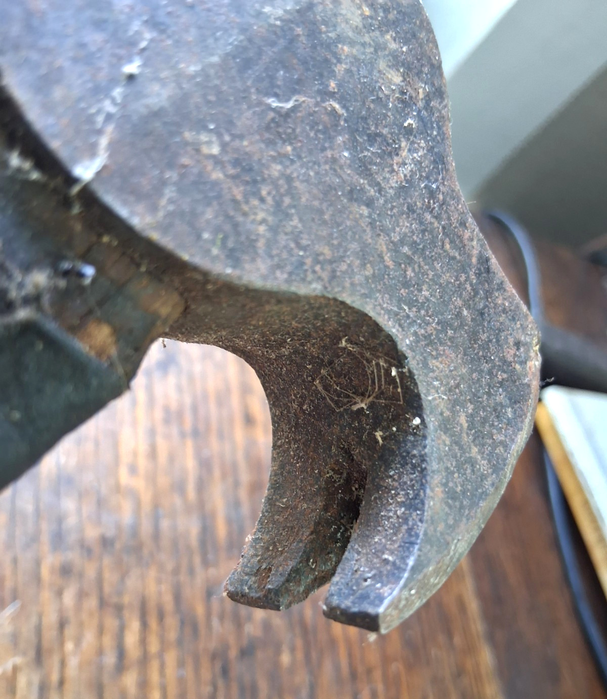 VTG #2 Buhl & Sons Co? Carpenters Hammer Claw Hatchet Axe Head 2 lbs. w/Handle