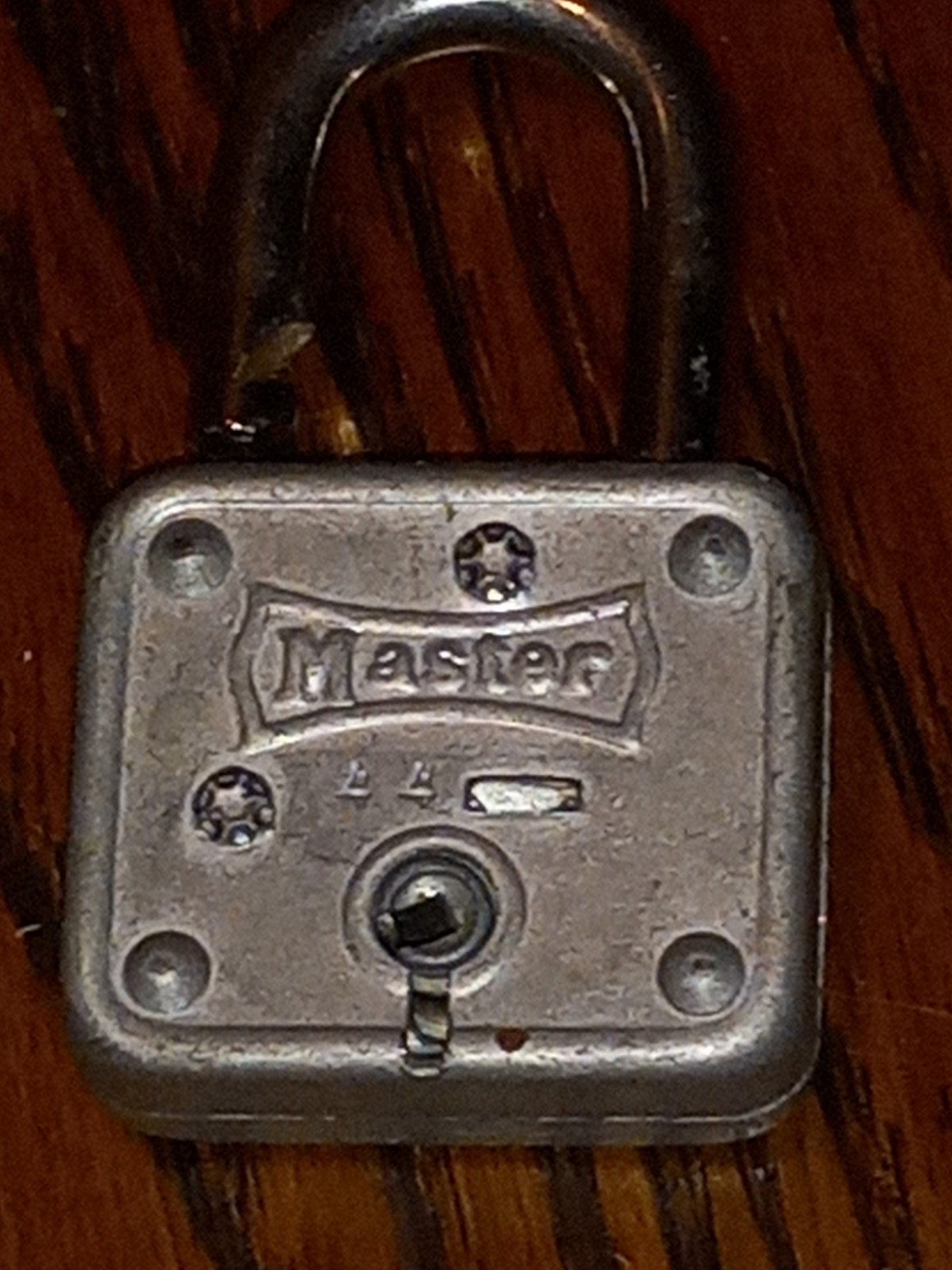 Vintage Small Master Lock Padlock # 44 M5 2 Keys Made in the USA