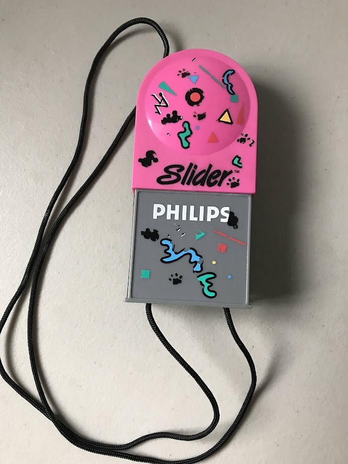 Rare Vintage Phillips Slider Flashlight w Cord Lanyard Tested and Works
