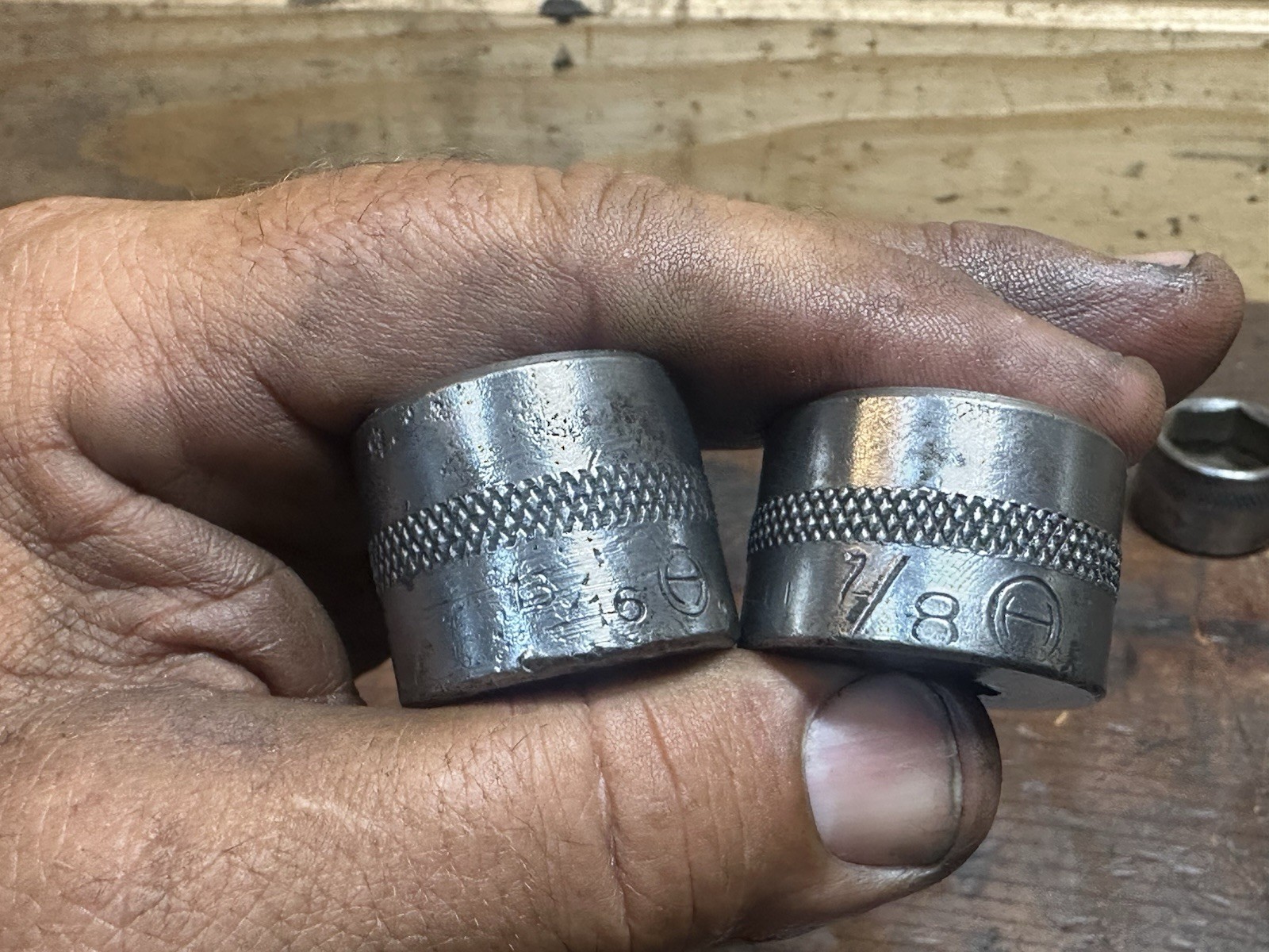 Vintage Hinsdale Sockets Square And Hex Drive Star Logo Sockets In Lot Of 17