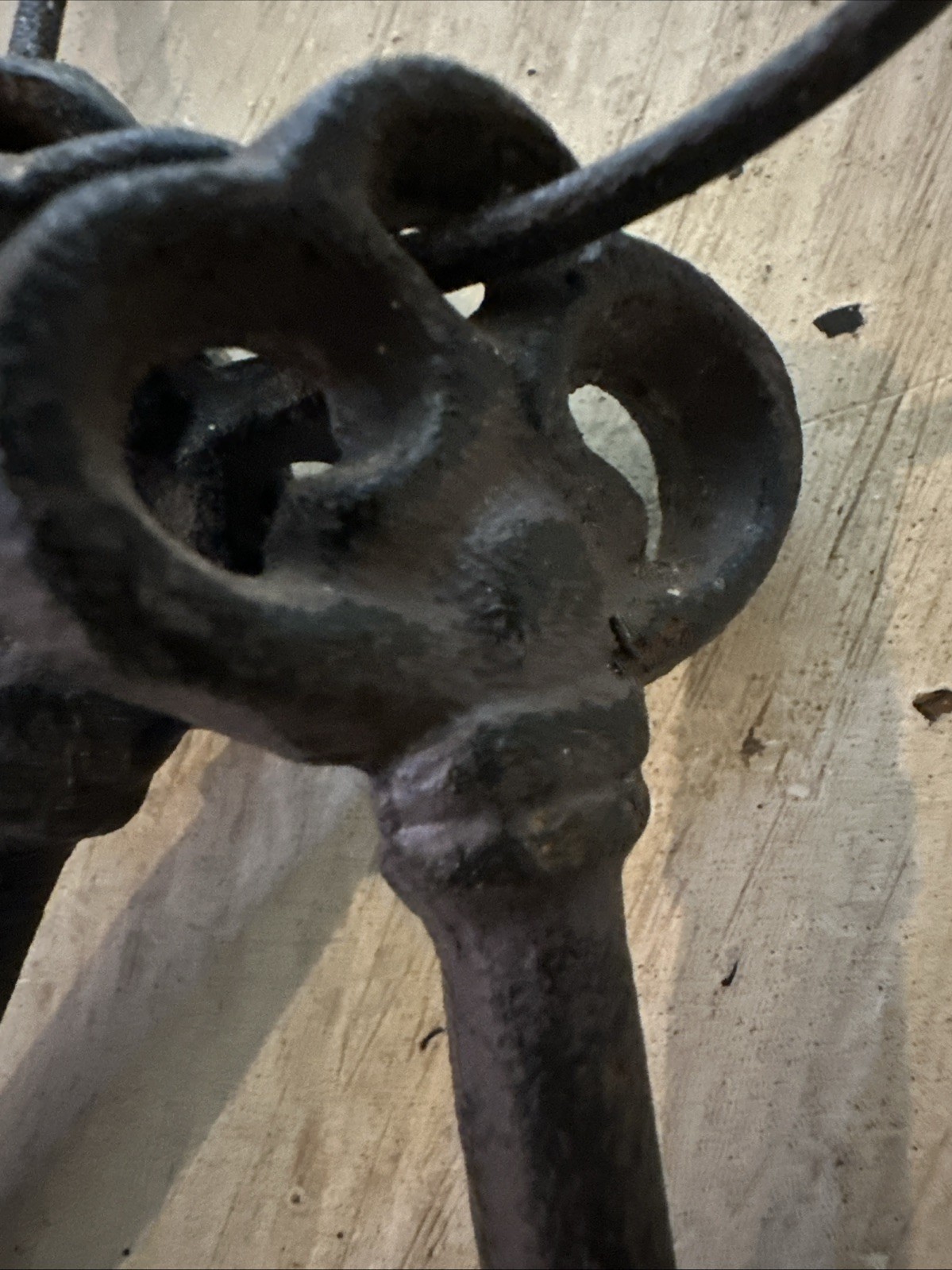 Jailor Pirate Skeleton Keys Ring Rustic Antique Black Cast Iron Old West Decor