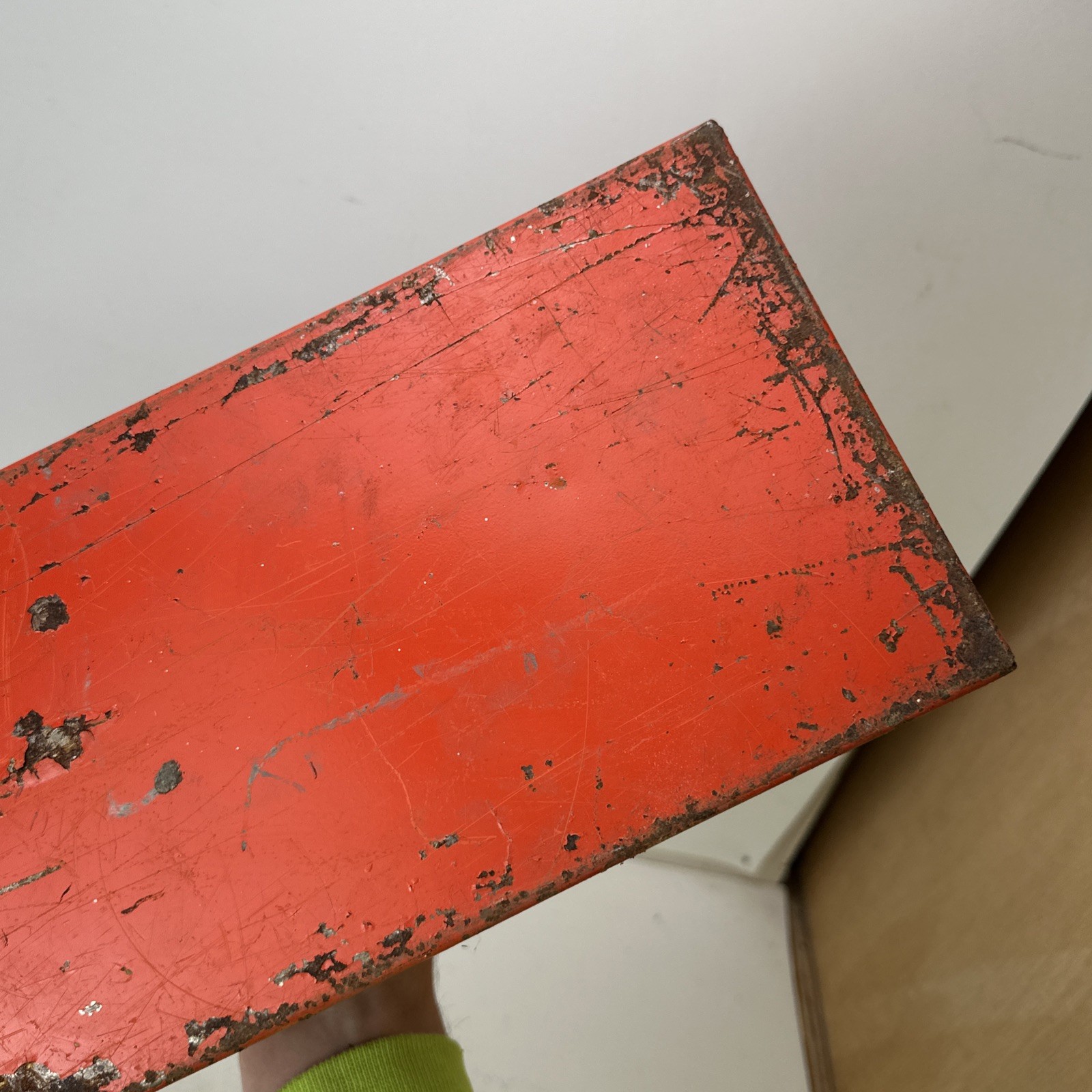 Vintage Ridgid Tool Box Red Metal LAIS As Is
