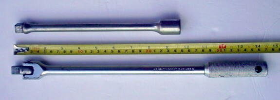 Montgomery Ward POWR KRAFT 1/2 DRIVE BREAKER BAR 15 INCH 84W4856 & Extention
