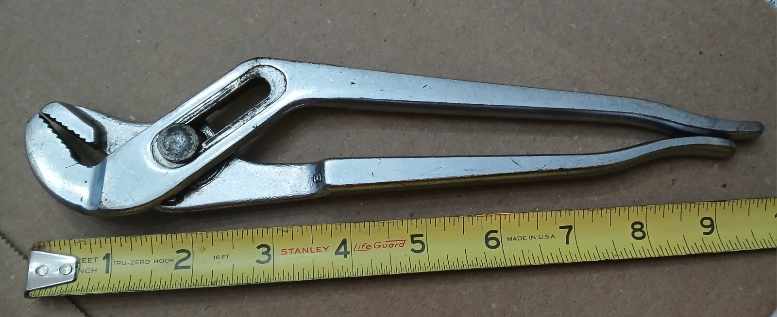 VINTAGE HERBRAND ADJUSTABLE PLIERS #41-10 VAN CHROME MADE IN USA PATENTED