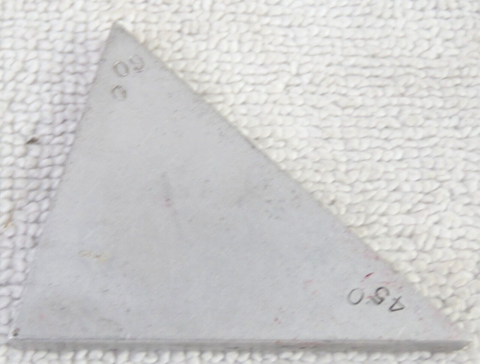 “Aluminum” 2 1/2 ” Machinists’ Straight Edge, Triangle, 45, 60 degrees USA VTG