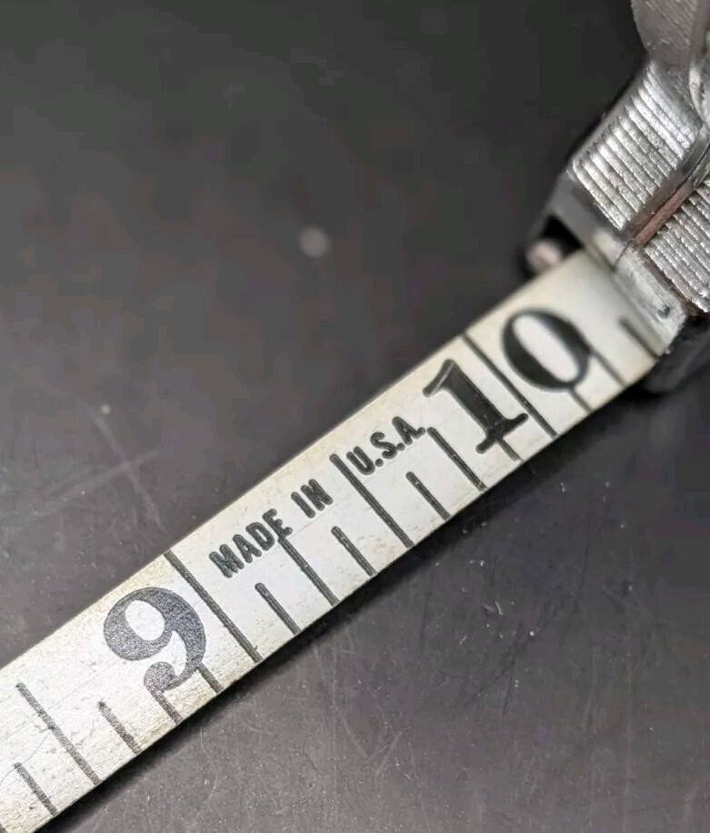 Vtg Sears Roebuck Craftsman USA 39072 100 Ft. Black & White Tape Measure WORKS