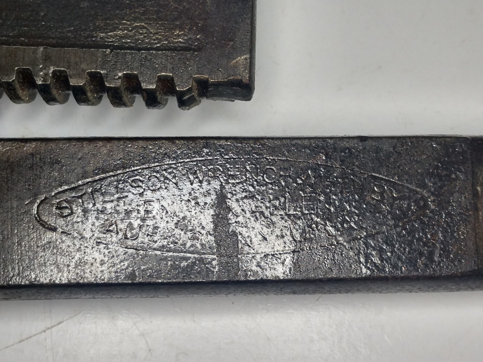 SMALE Vintage HENRY & ALLEN STILLSON AUBURN N.Y. #14 ADJ. MONKEY PIPE WRENCH