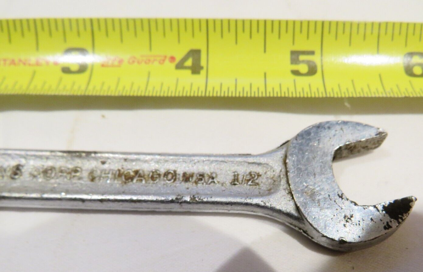 Penens Corp. wrench vintage 5419- 1/2″ and 9/16″ double open end Chicago USA 861