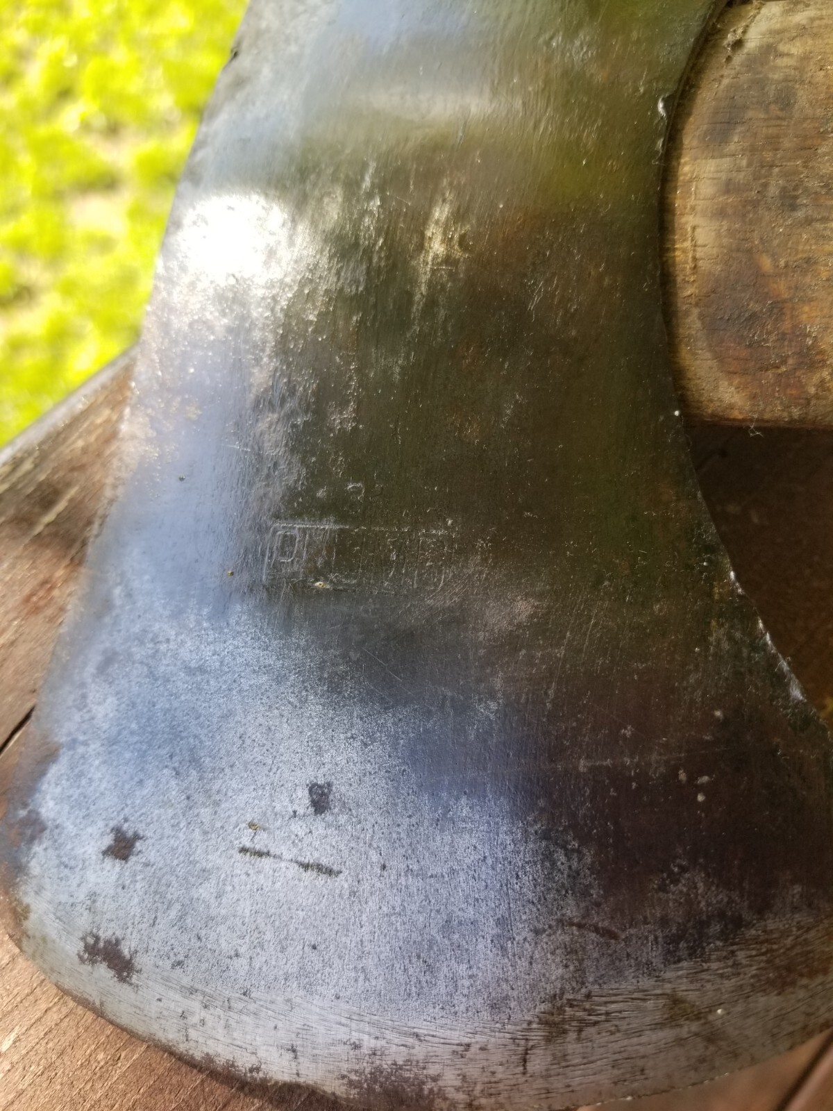 Vtg PLUMB 3-2 USA Double Bit Axe Head/Handle. 10 Inches by 4-3/4″