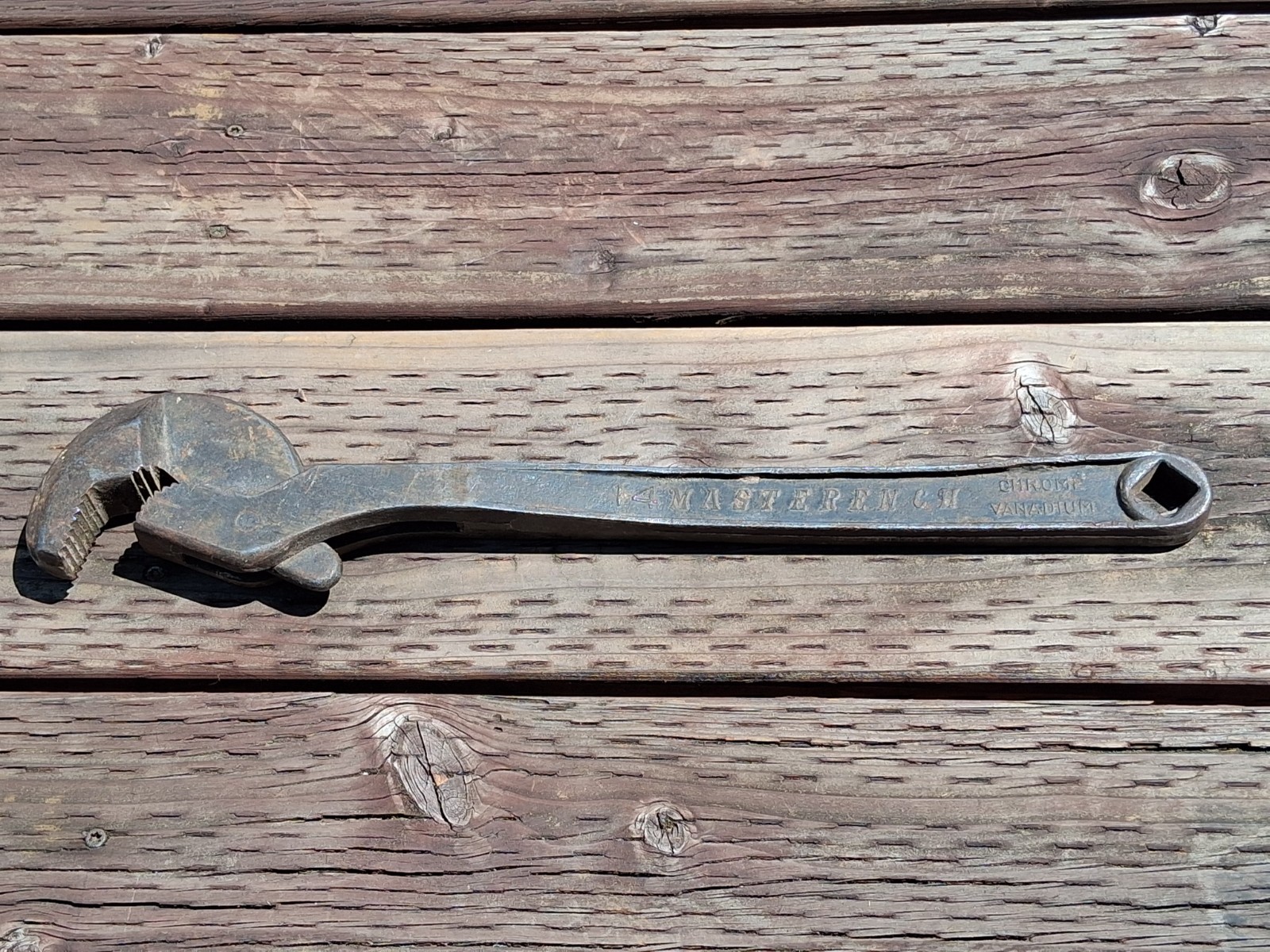 Vintage Heller Bros 14″ Masterench Wrench Patented USA Horse Logo Good Condition