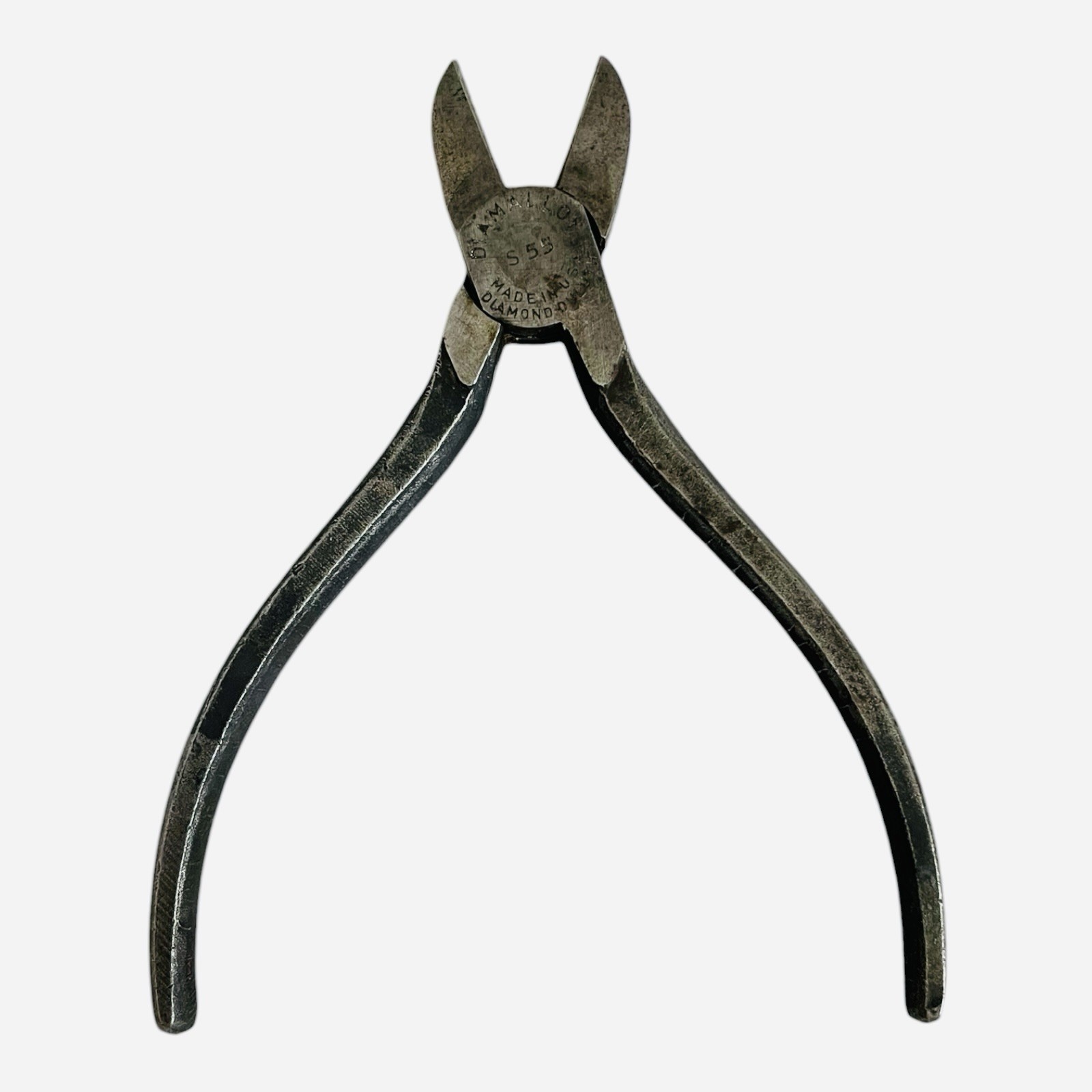Vintage Diamond Calk S55 Diamalloy Diagonal Cutting Pliers Made in USA 5″ Good