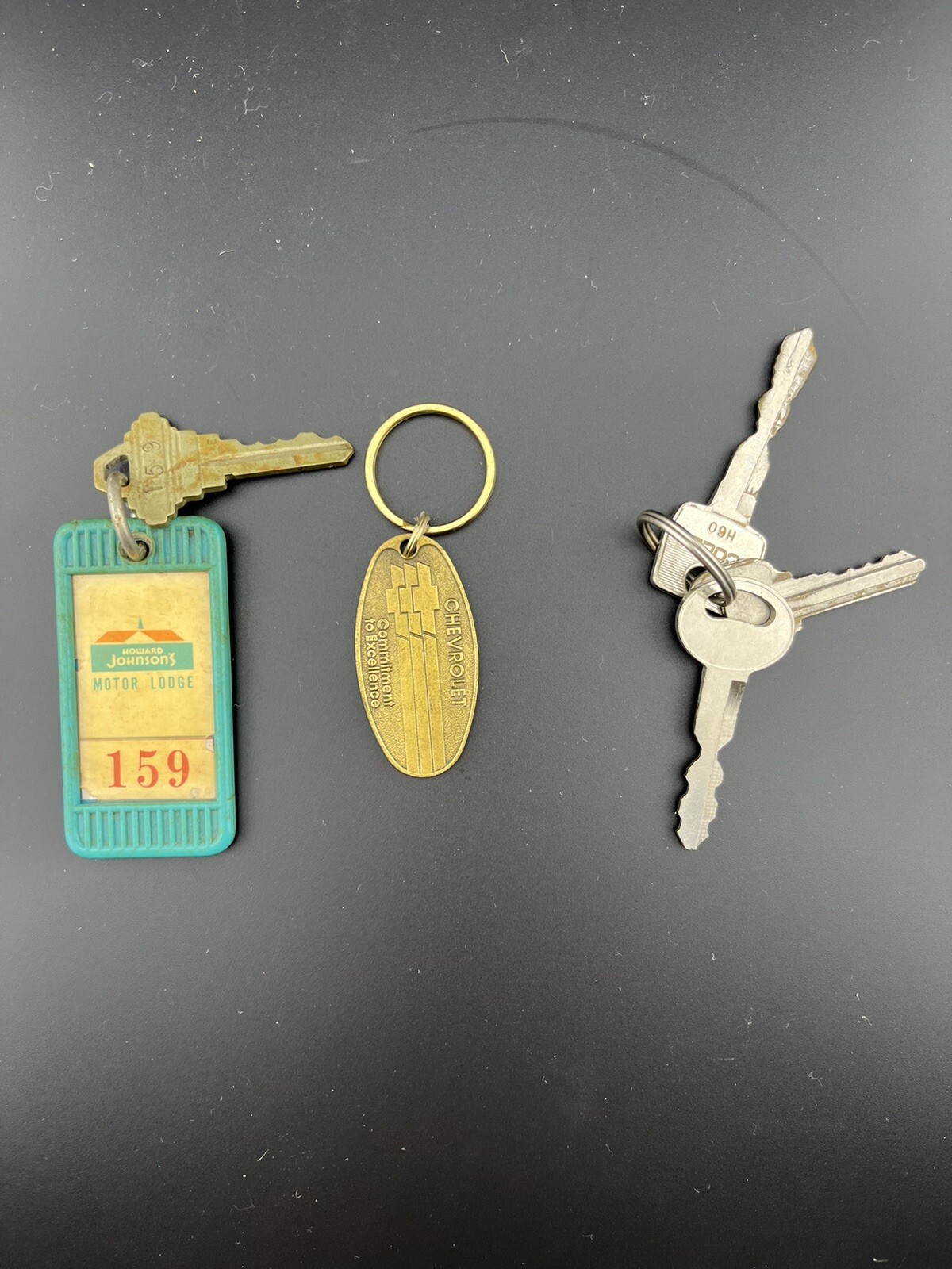 Howard Johnsons Motor Lodge Hotel Motel Room Key #159 Chevy Key Ring W Serial #