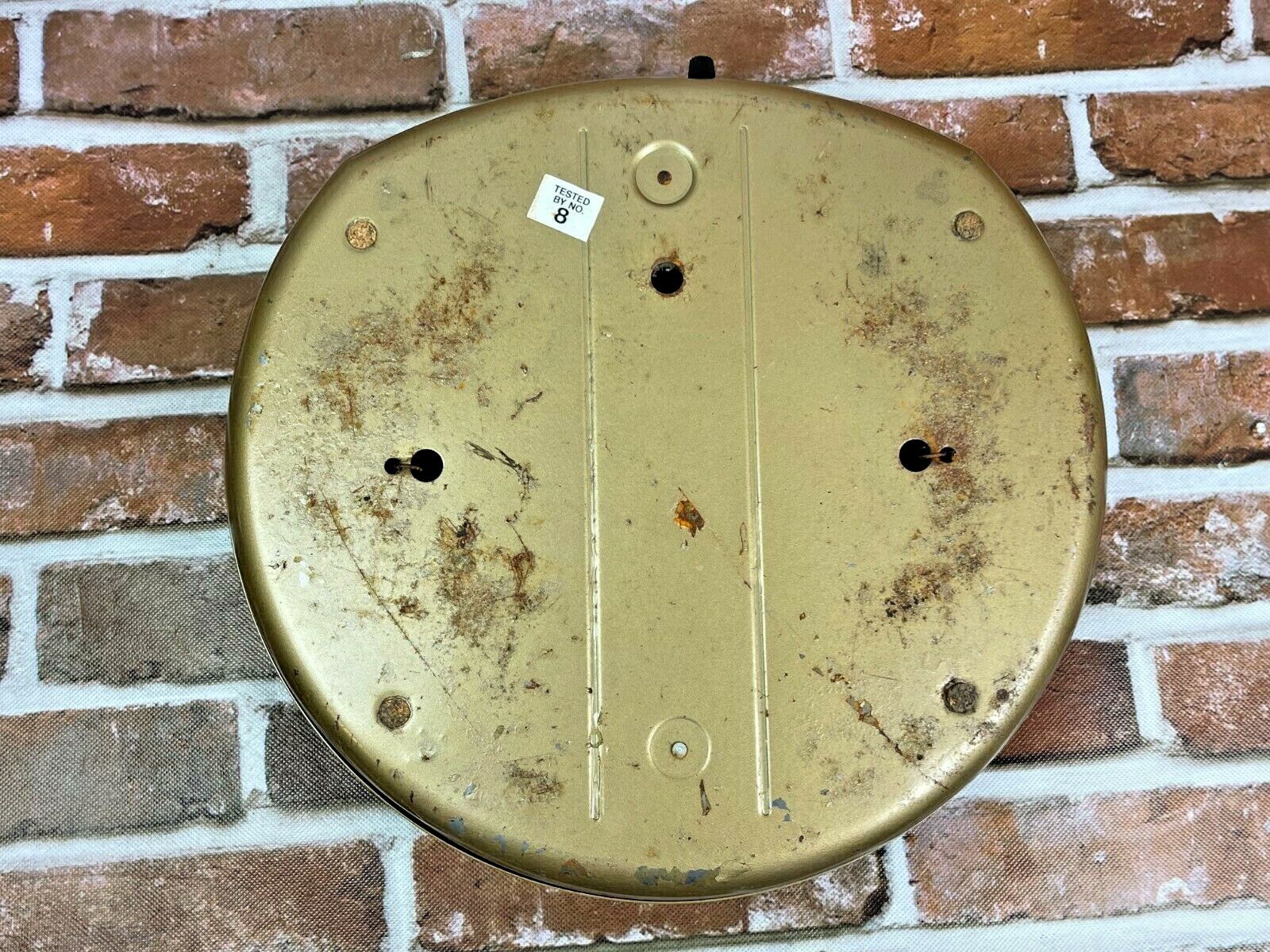 Hanson 300lb Capacity Metal Gold Bathroom Weight Scale Vintage