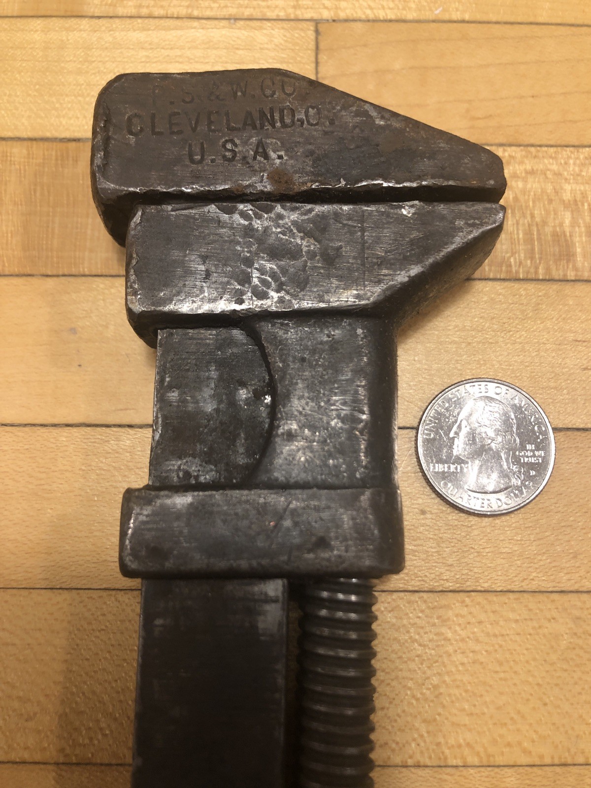 Vintage 10″ PS&W Peck Stow & Wilcox Stronghold Adjustable Perfect Handle Wrench