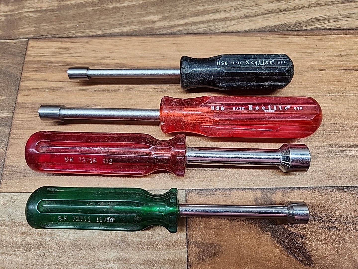 S-K Tools 73716 73711 & Xcelite HS9 HS6 Six Point Nut Drivers USA