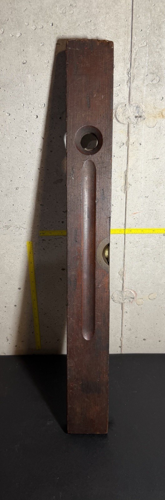 Stanley Vintage Wooden Spirit Level 27 13/16” Brass Fittings Collectible Rare