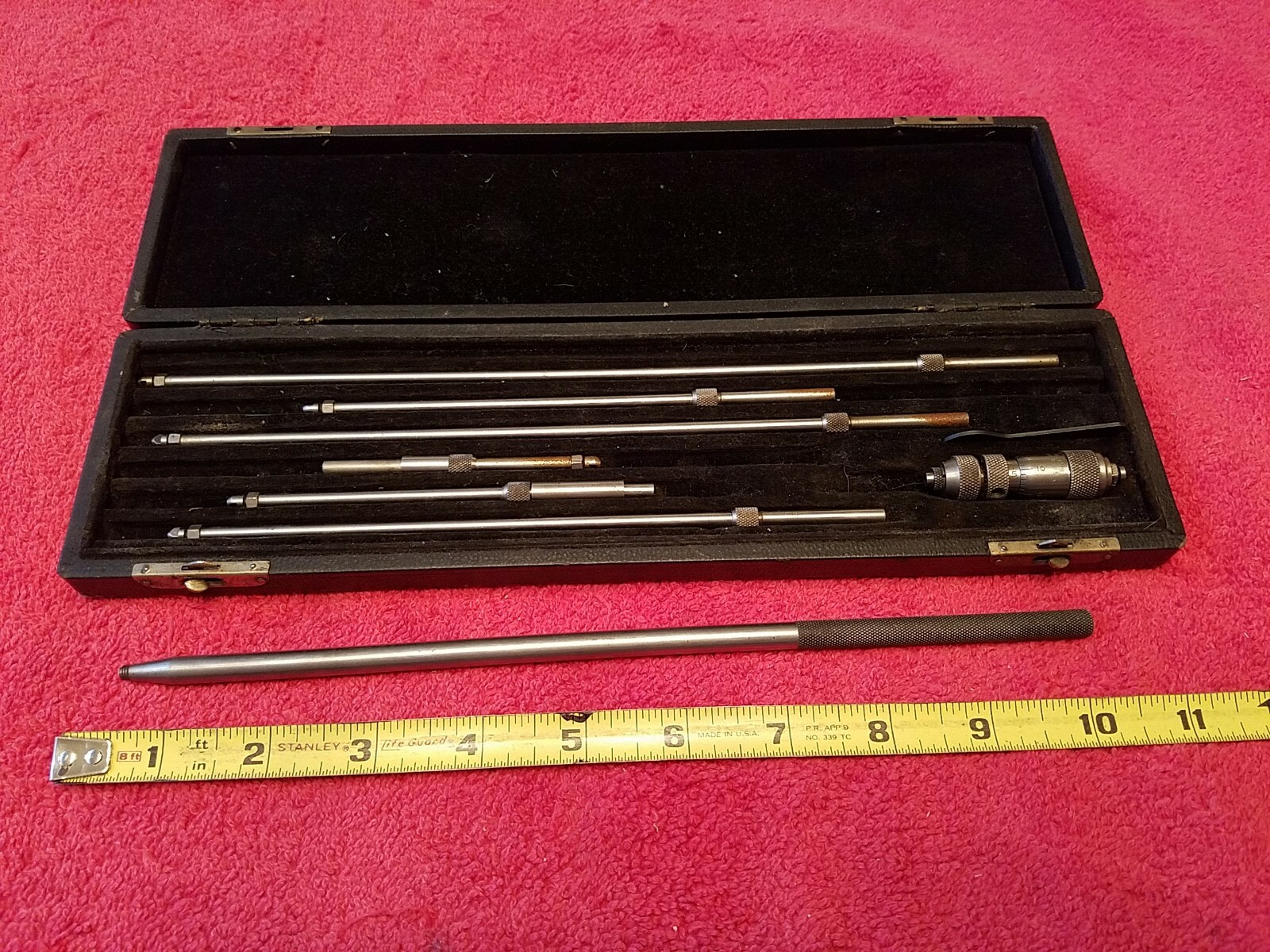 Millers Falls No.1218 Machinist Depth Finder Inside Micrometer Bore Tool w/Case