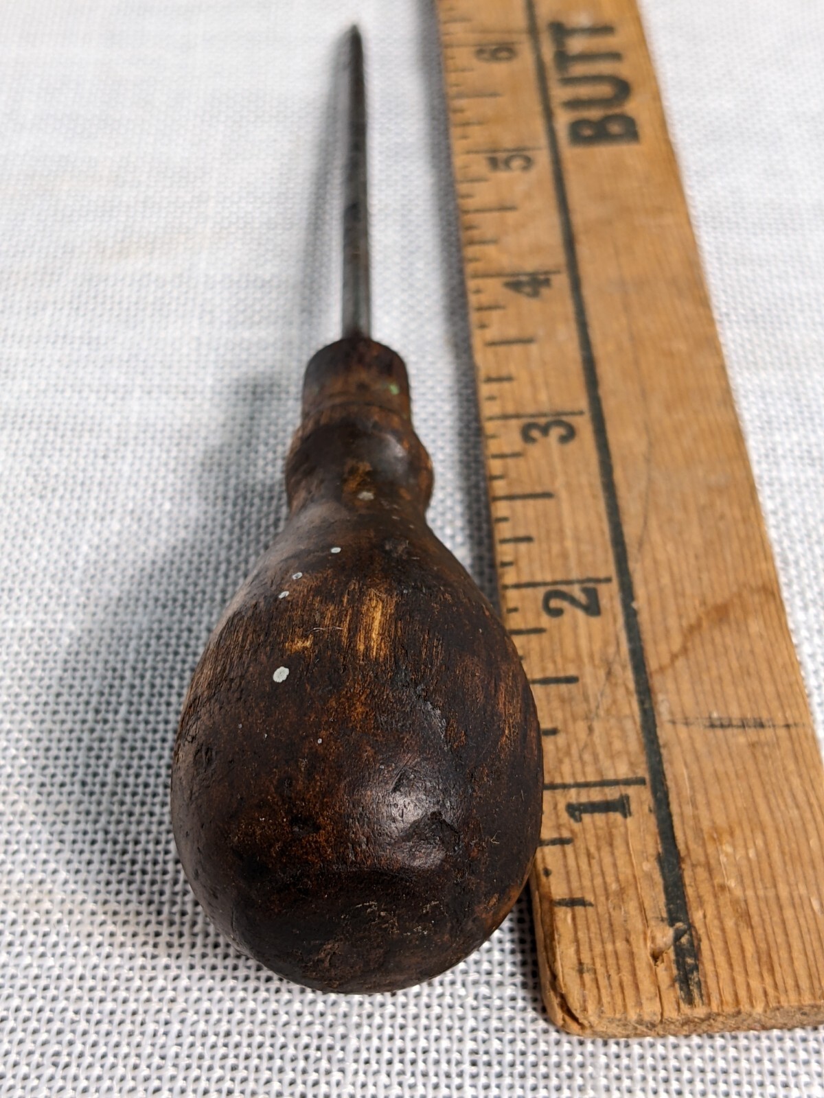 6 1/2″ Vintage Wood Handle Ice Pick Awl Scratch Scribe 6.5 Inch