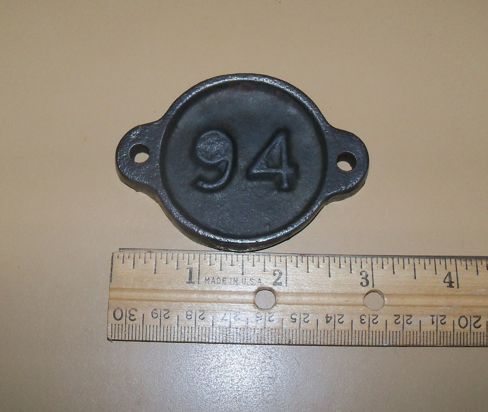 Vintage 94 Buffalo Forge Co. Post Column Beam Drill Press Headstock Badge Cover