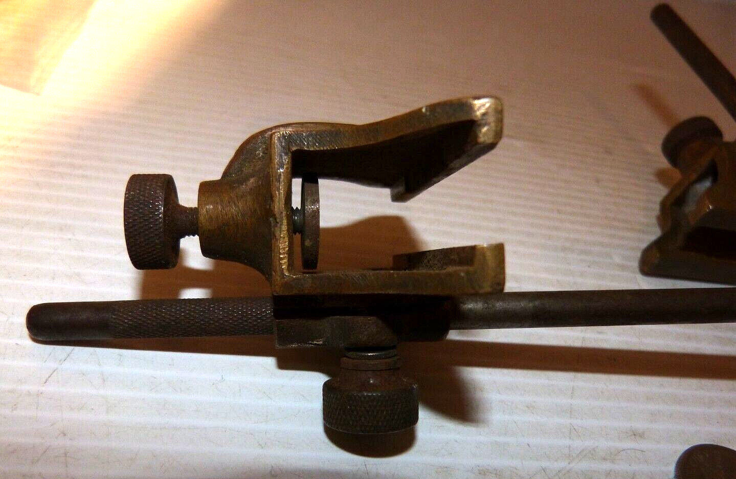 Vintage / Antique Large Unmarked Brass Trammel Points – Estate Find !