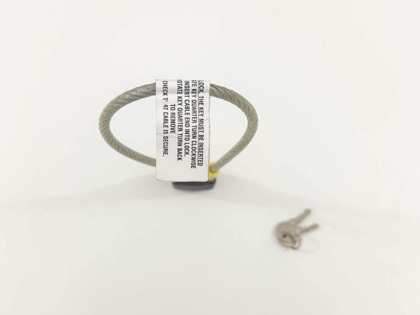 Plain Clear Rubber Line Steel Wire Padlock and Key Set Silver