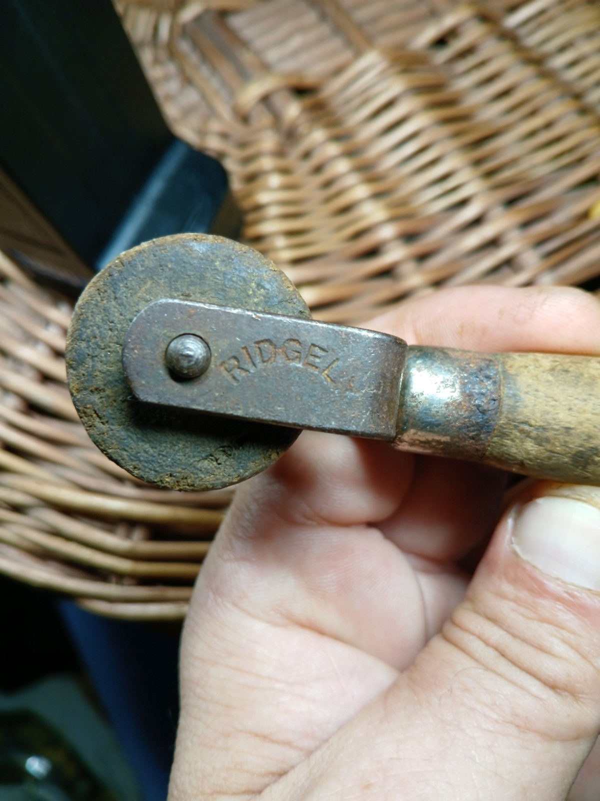 Vintage Ridgely Wood Wallpaper Seam Roller Antique Hand Press Tool Leather Craft