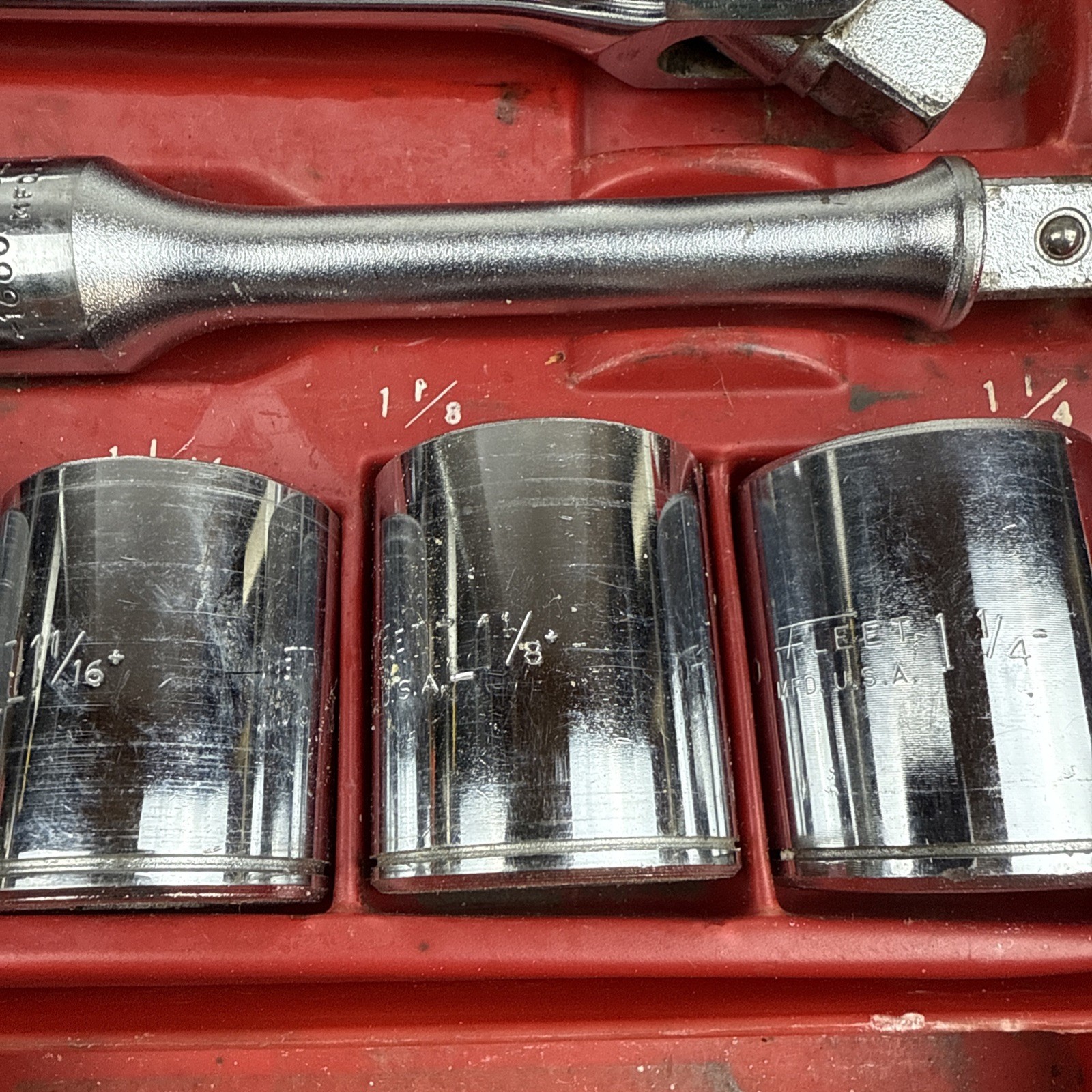 Fleet Tools No 2503A 1/2” Drive Socket Set w/Case 1/2” Thorsen 3/4 Easco 17pc