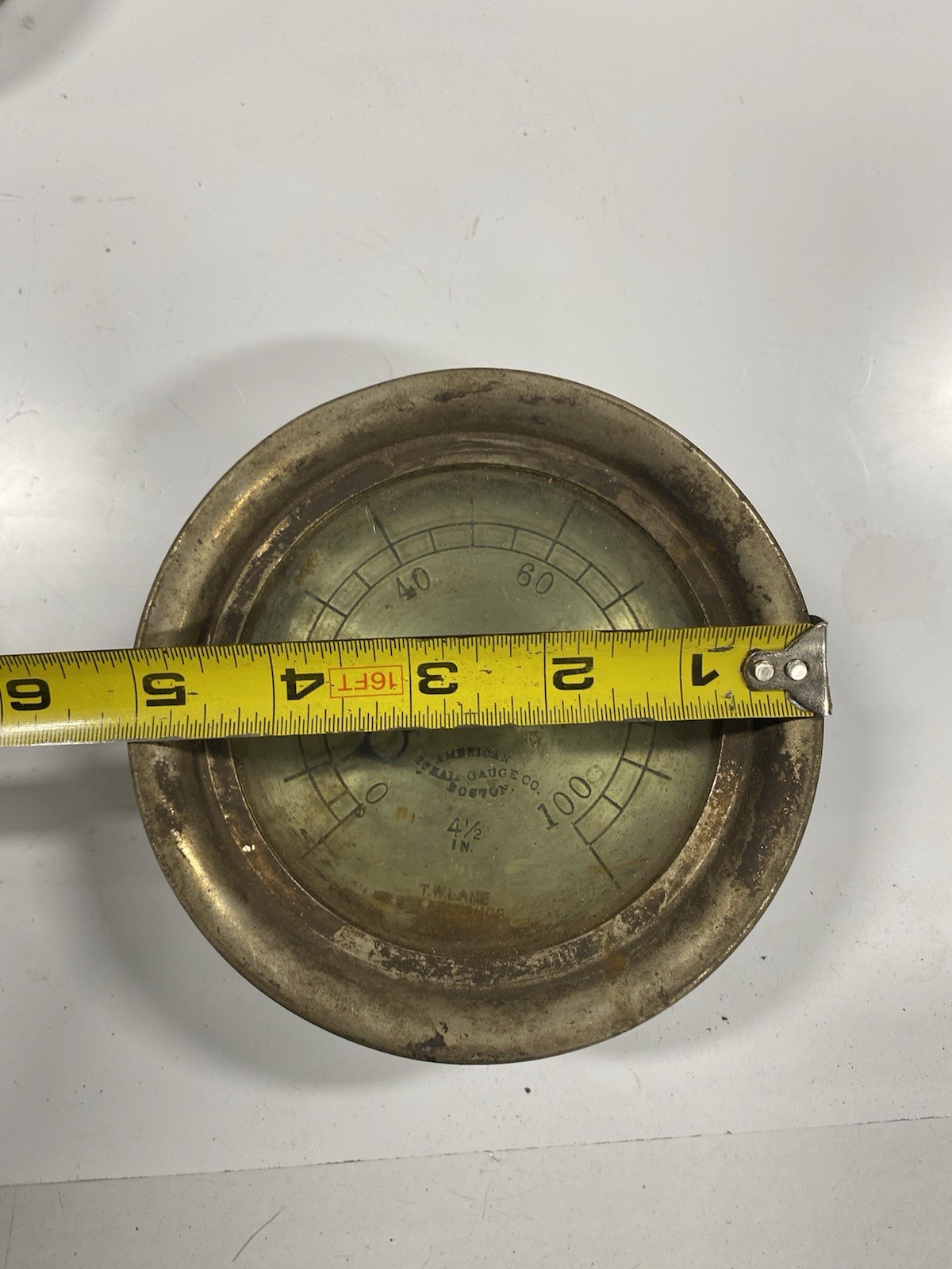 American Steam Gauge 100 Psi Antique